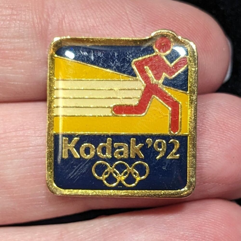 Vintage 90s Kodak Olympics Track Collectible Lapel Pin